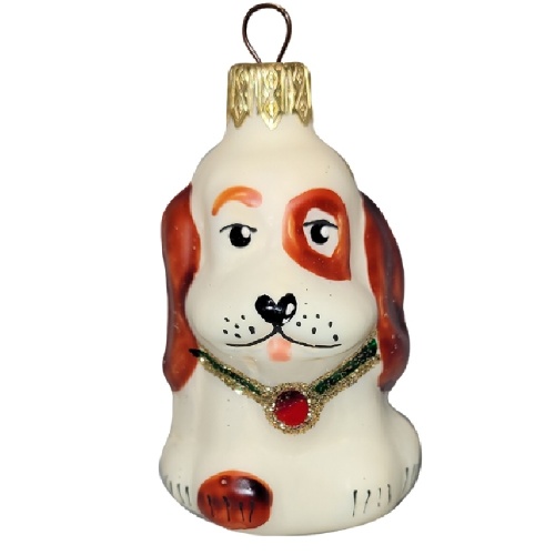 Форма СОБАКА бежевая с коричневыми ушами h75мм _1