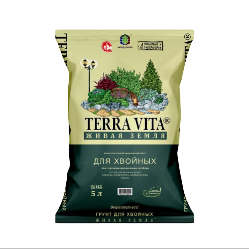 Грунт ЖИВАЯ ЗЕМЛЯ для хвойных  5л  _5_385