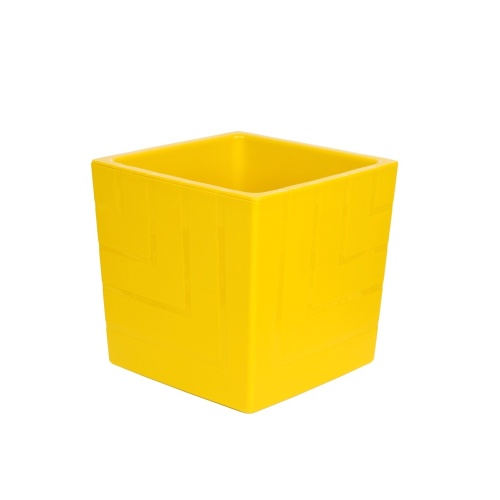 Горшок пласт КВАДРО 1_2л медовый _16