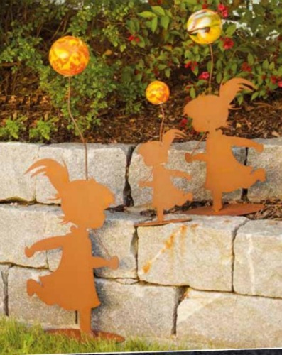 Фигура садовая ДЕВОЧКА С ШАРИКОМ h-28см _1