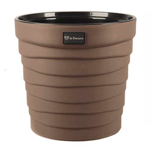 Кашпо пласт Бархан 12л фраппе _6