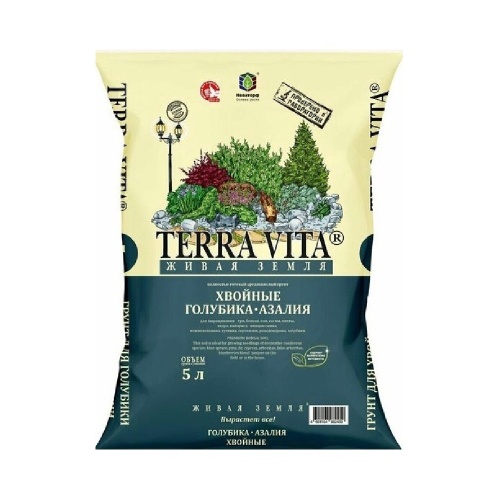 Грунт ЖИВАЯ ЗЕМЛЯ Хвойные-Голубика-Рододендрон   5л  _5_385