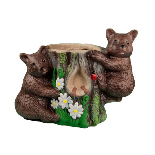 Фигура садовая МЕДВЕДИ НА ПНЕ КАШПО_1