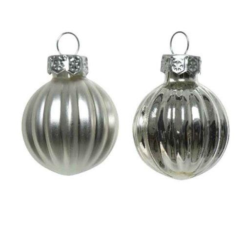 Набор елочных украшений ОРЕХ 12шт серебро_14