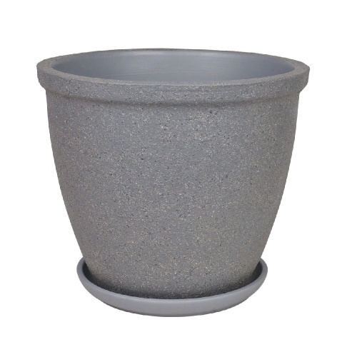 Горшок керам Высокий овал шнур Сланец D32  _1