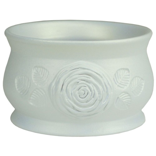 Кашпо керам ИНГРИД бел _6