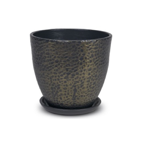 Горшок керам Высокий овал Мемори графит D22  _2