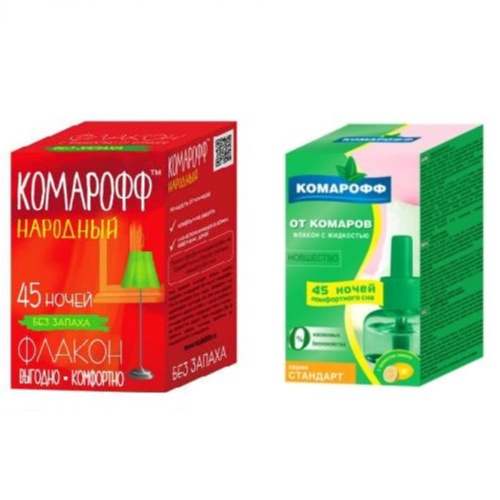 Жидкость от комар КОМАРОФФ НАРОДНЫЙ 30мл45ноч б_запаха_24