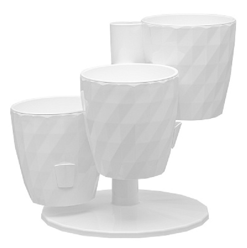 Кашпо пласт RUBY Трио белый _6