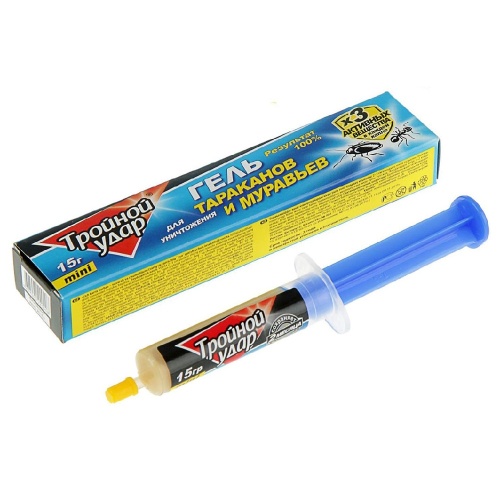 Гель от тарак и мурав ДОМОВОЙ Тройной удар mini 15гр _110
