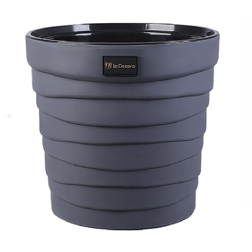 Кашпо пласт Бархан 12л антрацит _6