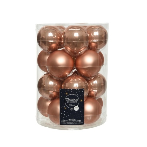 Набор елочных шаров d 60мм 20шт. терракотовый_12