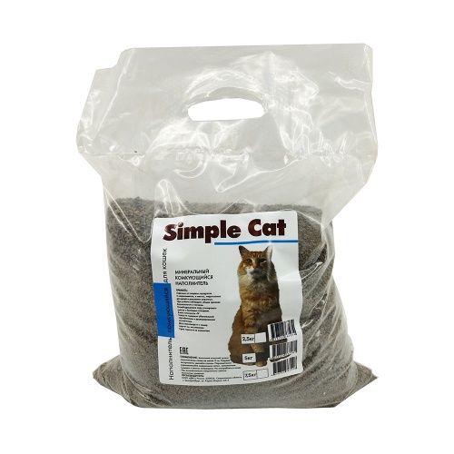 Наполнитель минеральный комкующийся _Simple Cat_ 5кг_1