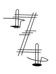 Подставка д_цветов  2яч настенная Z  _5