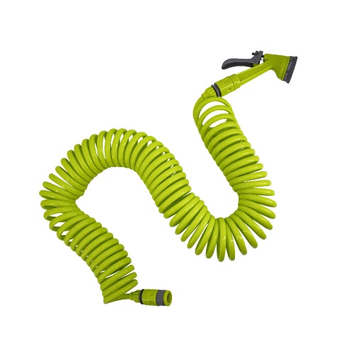 Шланг LISTOK спиральный садовый 15м салатовый + комп  _12