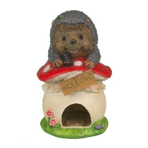 Фигура садовая ЕЖИК НА ГРИБЕ