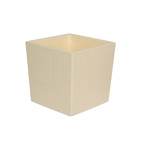 Горшок пласт КВАДРО 3_3л ванильный _8