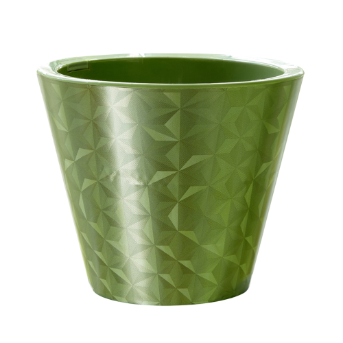 Кашпо пласт ГРАНИ 5л оливковый фольга _10