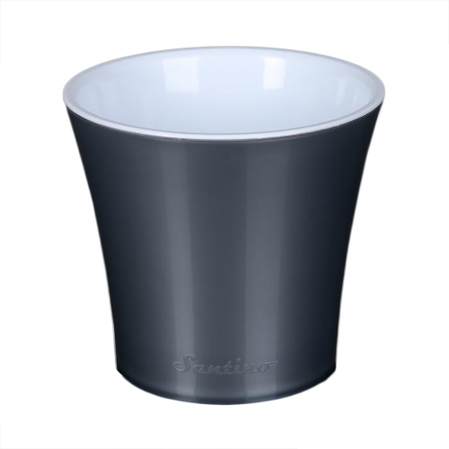 Горшок пласт АРТЕ 2л металлик-белый  _30