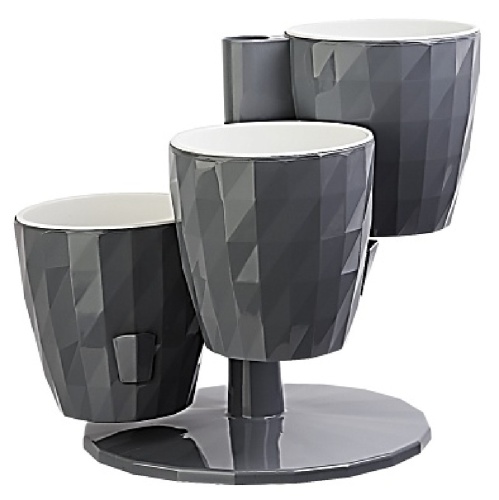 Кашпо пласт RUBY Трио серый жемчуг _6