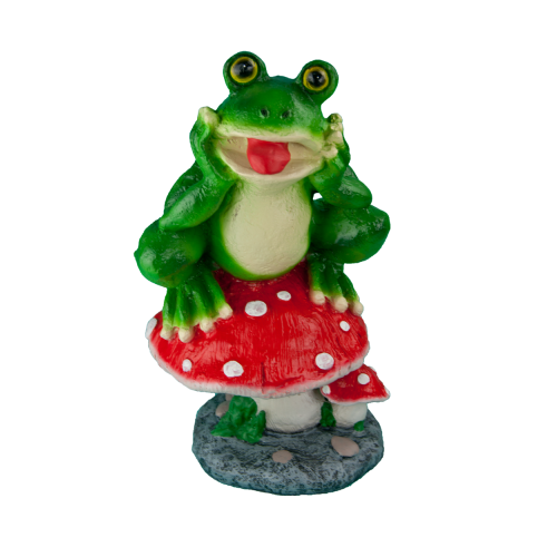 Фигура садовая ЛЯГУШКА НА ГРИБАХ _1