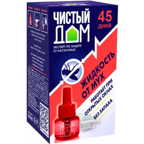 Жидкость от мух ЧИСТЫЙ ДОМ Ликвид 45 дней _80