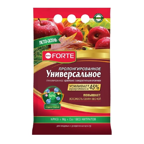 Удоб BONA FORTE Универсальное лето-осень с биодоступным кремнием 2_5кг_10