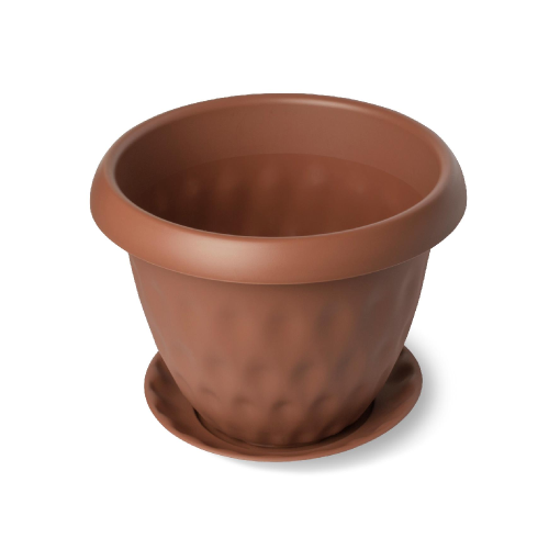 Горшок пласт Розетта  0_9л терракот _36