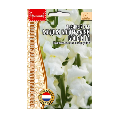 Львиный Зев Мадам Баттерфляй белый F1 5шт_10