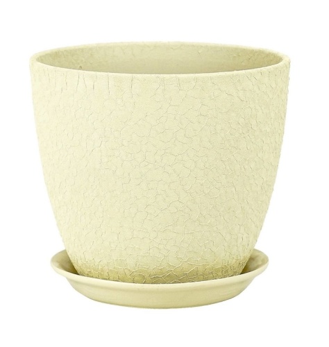 Горшок керам Бутон Винил бежевый  2л  _6