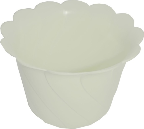 Кашпо пласт РОМАШКА  2л белый_40