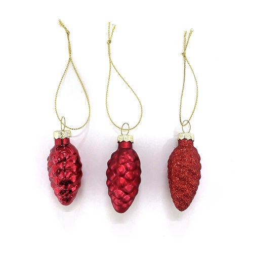 Набор елочных украшений_ размер 2_5x6см красный 12 шт_6_18