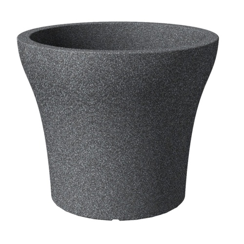 Кашпо пласт НОУ 1 СТОУН ШВАРЦ ГРАНИТ 258 d48   _1