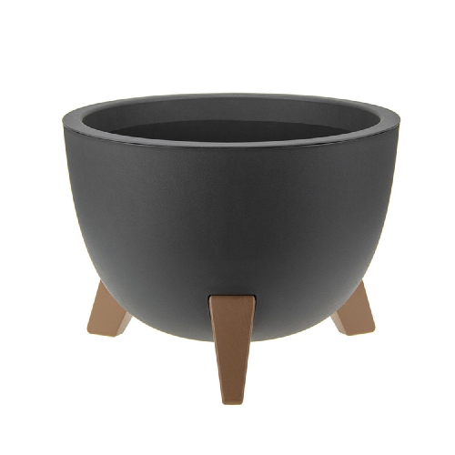 Кашпо пласт Грация 2л антрацит _12