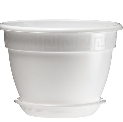 Горшок пласт АНТИК  7_2л белый _10