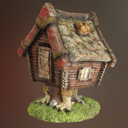 Фигура садовая ИЗБУШКА НА КУРЬИХ НОЖКАХ НОВАЯ _