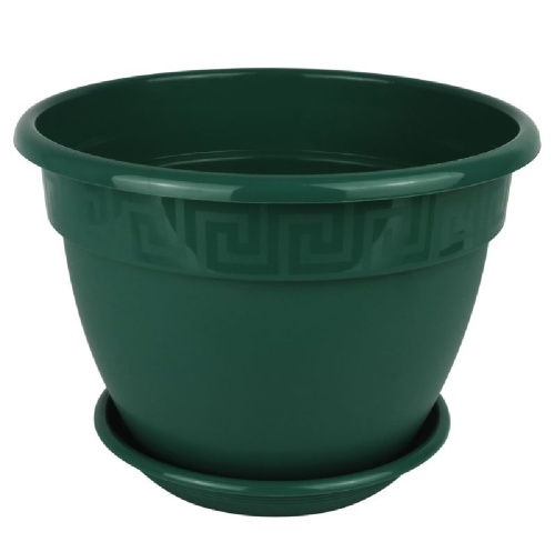 Горшок пласт АНТИК  3_6л малахит _35