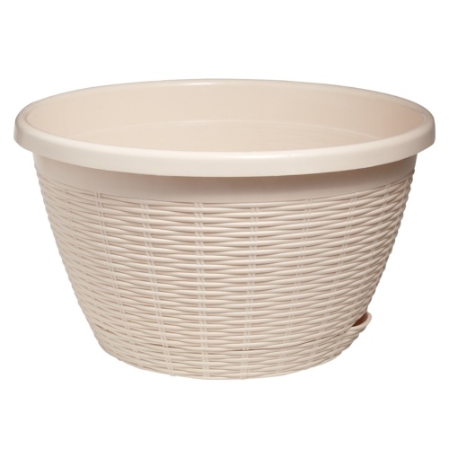 Кашпо пласт КОРЗИНКА подвесной 4_5л кремовый _20