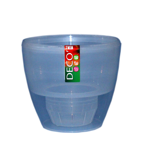 Горшок пласт DECO TWIN  1_5 л прозрачный_36