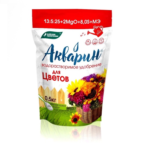 Удоб БХЗ Акварин _Для цветов_  0_5кг(дой-пак) _12