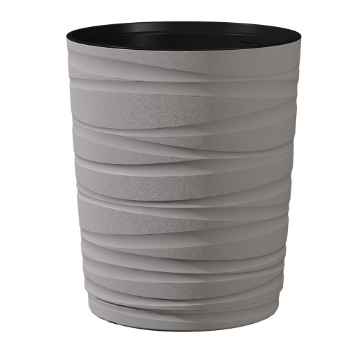 Кашпо пласт Модерн Медиум 15л серый жемчуг с вкладышем_6