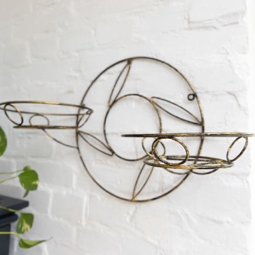 Подставка д_цветов  2яч настенная _5