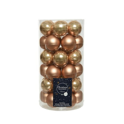 Набор елочных шаров d 40мм 36шт. коричневый _12