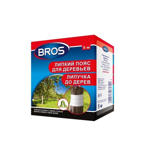 Пояс BROS для садовых деревьев двухсторон. клеевой 5м _20