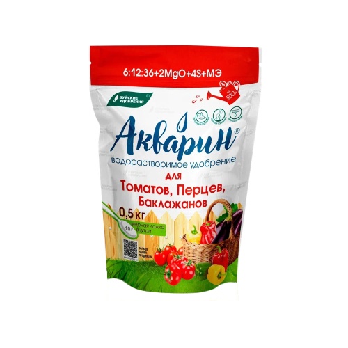 Удоб БХЗ Акварин _Для томатов_ перцев_ баклажанов_  0_5кг(дой-пак) _12
