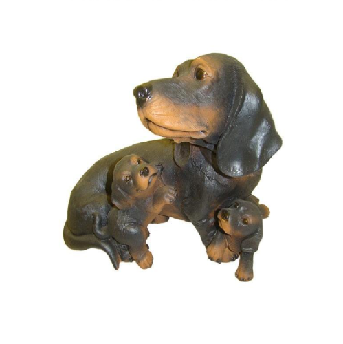 Фигура садовая ТАКСА С ЩЕНКАМИ  _3