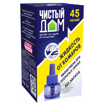 Жидкость от комар ЧИСТЫЙ ДОМ Ликвид 45 ночей  _80