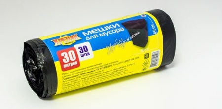 Мешки д_мусора КРЕПАК  30л 30шт рулон  _50
