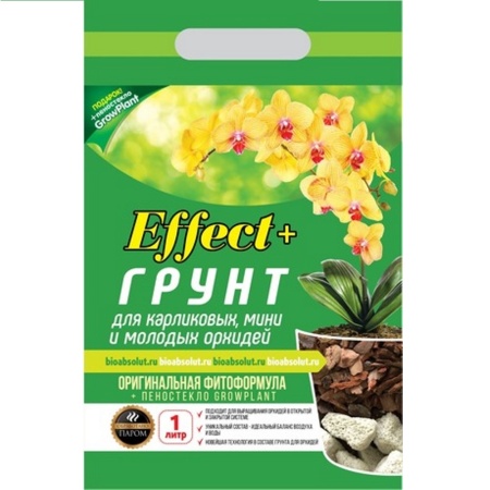 Грунт _Effect+_ для мини орхидей 1л +пеностекло _25
